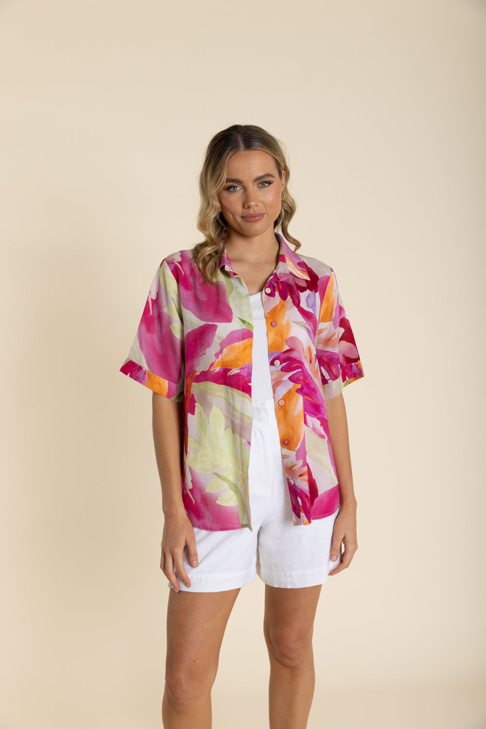 2904 Paradise Print S/Slv Shirt