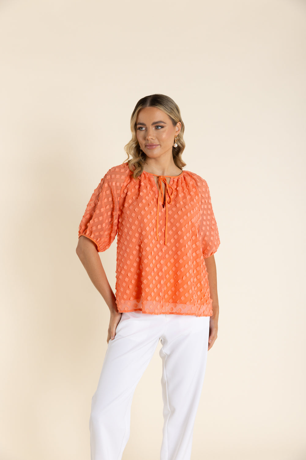 2926 Lazer Cut Floral Top