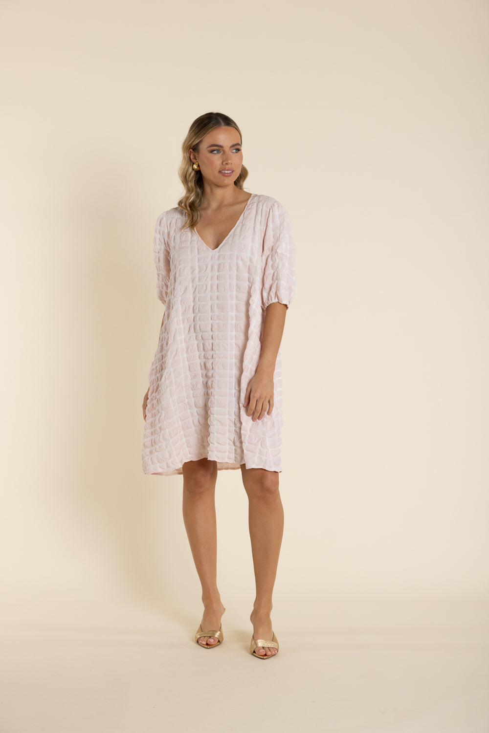 2934 Aline V Neck Dress