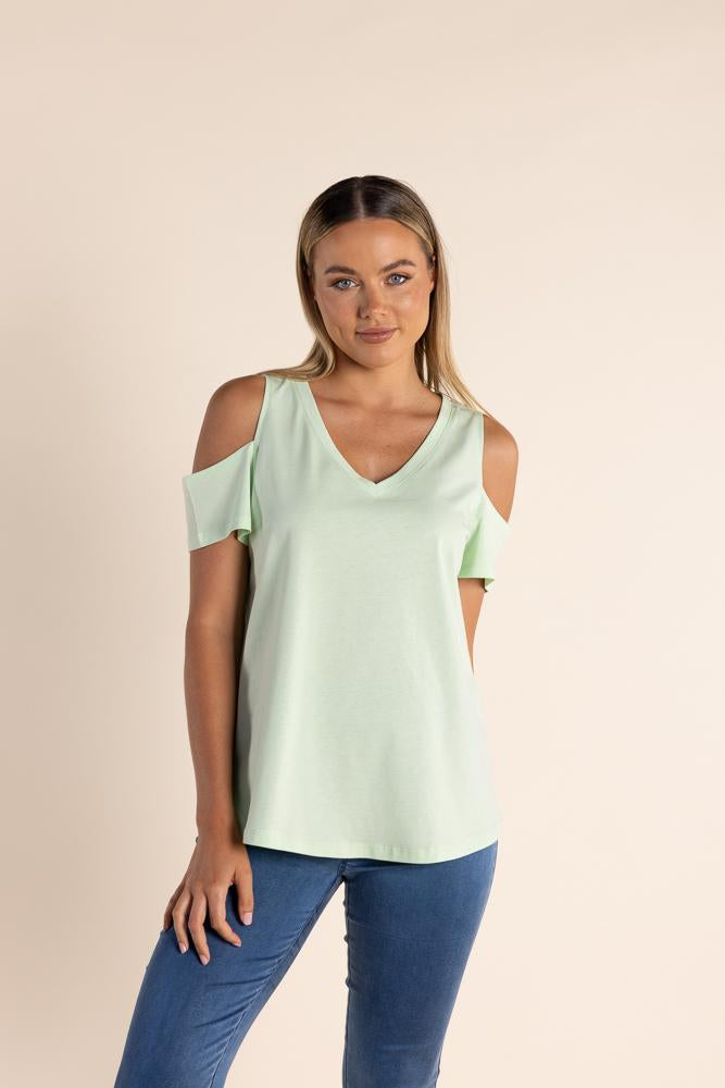 2816 - COLD SHOULDER T-SHIRT