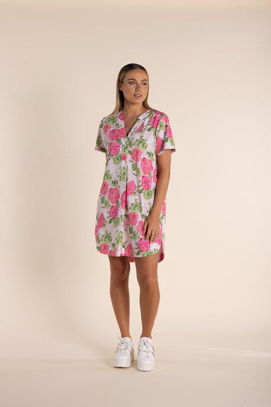 2871 - ROSE PRINT JERSEY DRESS