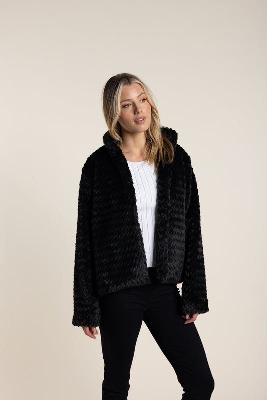 2761 Textured Fur Jacket